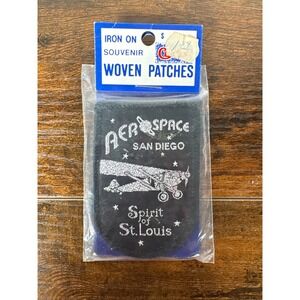 Vintage Spirit of St Louis San Diego Aerospace Museum Iron On Woven Patch NEW